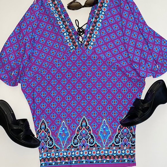 ❤️HOST PICK❤️🏊♀️NANETTE LEPORE SWIM Moroccan Deep V Swim Suit Cover-Up - Picture 8 of 10